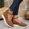 thumbnail image 6 of Womens Sandals Baeitkot Women's Fashion Casual Summer Style Solid Color Thick Bottom Wedge Shoes, 6 of 9