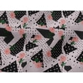 thumbnail image 4 of oneOone Viscose Jersey Pale Pink Fabric Geometric & Rose Floral Quilting Supplies Print Sewing Fabric By The Yard 60 Inch Wide, 4 of 5