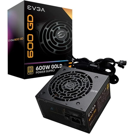 EVGA 100-GD-0600-V1, 600 GD, 80+ GOLD 600W, 5 Year Warranty, Power Supply, 80 plus Gold certified, with 90% efficiency or higher under typical loads By Visit the EVGA Store