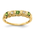 thumbnail image 4 of 14K Yellow Gold 2.75mm Peridot AA Diamond Ring Size 6, 4 of 5