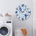 thumbnail image 2 of ZXCXRQFa Desk Clocks Birds Flowers Spring Floral Wooden Silent Non-Ticking 10 Inch Round Clocks Battery Operated Analog for Living Room Kitchen Bedroom Bathroom Office Home School Decor, 2 of 7