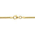 thumbnail image 3 of Everly Women's 2mm Fancy-Cut Yellow Gold Flash Plated Sterling Silver Herringbone Chain Bracelet, 3 of 9