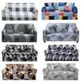 thumbnail image 2 of 1 2 3 4 Seater Printed Sofa Cover Couch Slipcover, Elastic Stretch Armchair / Loveseat / Couch Sectional Sofa Slipcover Furniture with 1 Pillowcase Protector Dog Pet, 2 of 11