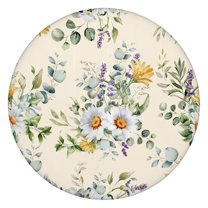 Round Picnic Table Cloth 100% Waterproof & Oil Proof, Elastic Fitted Table Cover for 45"-52" Round Tables, for Dining, Camping, Outdoor