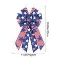thumbnail image 3 of RYDCOT Patriotic Bows for Wreaths Decorations, Red White Blue Stripe String Stars Bow, Independence Day,Memorial Day,Veteran's Day,USA,American Front Door Indoor Outdoor Decor (1Pcs), 3 of 6