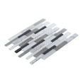 thumbnail image 2 of Modket TDH491NS White Gray Calacatta Marble Stone Crystal Glass Linear Mosaic Tile Backsplash, 2 of 5