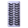thumbnail image 2 of Pestañas postizas HUOGUO 3D, color negro suave y natural, racimo, paquete de 10 unidades, 2 of 2