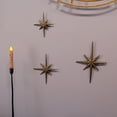 thumbnail image 4 of Zeckos Cast Iron Starburst Wall Hanging Mid Century Modern Art Set of 3, 4 of 6