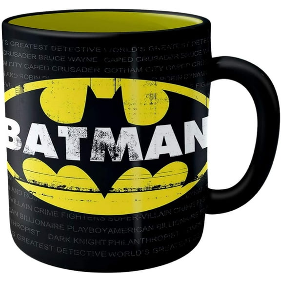 DC Comics Batman Logo Ceramic Mug, 20 Ounces