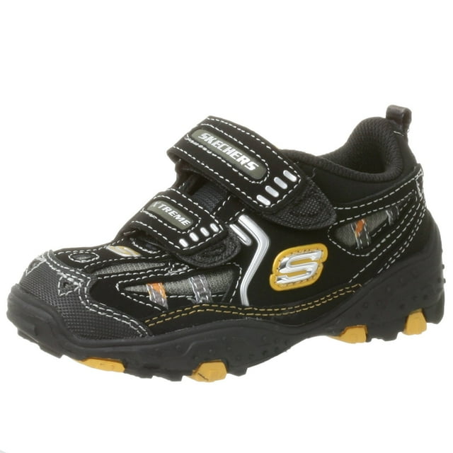 Skechers Toddler Annex-Commando Double Strap Sneaker,Black,5 M US Toddler