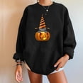 thumbnail image 2 of Chandails en Molleton Citrouille Halloween pour Femmes Chandail Imprimé Manches Longues Col Rond, 2 of 6