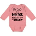 thumbnail image 3 of Inktastic My Dad is a Doctor and a Hero Boys or Girls Long Sleeve Baby Bodysuit, 3 of 5