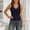 Navy, variant on Womens Tanks V Neck Ribbed Slim Fit Knit Casual Tank Top Breathable Womens Cami Khaki M