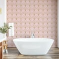 thumbnail image 4 of Ambesonne Art Deco Peel & Stick Wallpaper for Home, Blush Vintage Line Shells, 13"x36", Blush and Sand Brown, 4 of 5