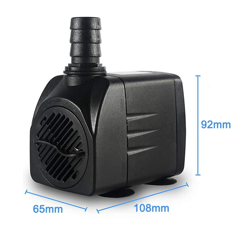YH Yuanhua Submersible Water Pump Ultra Quiet with Dry Burning Protection160GPH for Fountains, Hydroponics, Ponds, Aquariums & More