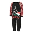 thumbnail image 3 of Hirigin Store Family Matching Christmas Pajamas, Baby Romper/Dog Clothes/Letter Snowflake Print Long Sleeve Tops and Pants Sleepwear Set, 3 of 10