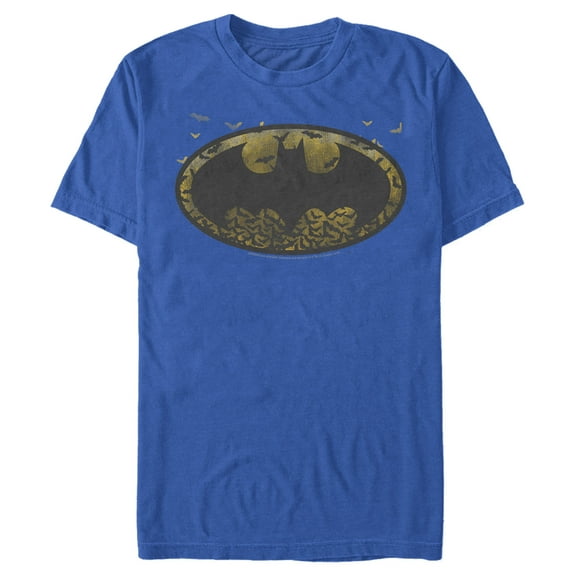Men's Batman Bat Colony Logo  Graphic Tee Royal Blue Small