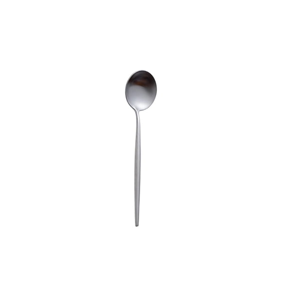 Cuchara de Café de Lavavajillas de Acero Inoxidable, Cuchara de Agitación de Manga Larga de Plata de 5.1 Pulgadas Utensilios de Acero Inoxidable para Postres de Té Helado