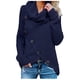 thumbnail image 1 of ICHUANYI Clearance Women Button Long Sleeve Sweater Sweatshirt Pullover Tops Blouse Solid Shirt(Blue, XL) ICHUANYI WER2023081507807, 1 of 5