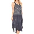 thumbnail image 4 of Sakkas Liz Women's Maxi Loose Sleeveless Summer Casual Tank Dress Cover-up Caftan - 19321-Violet - One Size Plus, 4 of 5