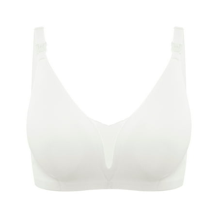 VerPetridure Sports Bras for Women Pack Ladies Traceless Comfortable Mesh Breathable No Underwire Front Buckle Breastfeeding Bra Woman Underwear
