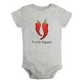 thumbnail image 5 of iDzn P is For Pepper Funny Rompers For Babies, Newborn Baby Unisex Bodysuits, Infant Jumpsuits, Toddler 0-12 Months Kids One-Piece Oufits (Gray, 18-24 Months), 5 of 5