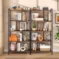thumbnail image 2 of Gymax 2PCS 61'' 5-Tier Bookshelf w/Metal Frame 2 Anti-Tipping Devices for Living Room, 2 of 10