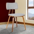 thumbnail image 2 of HomeStock Baroque Bliss Mid-Century Modern Dining Chair with Walnut Wood Frame, 18"W x 20"D x 29"H, Upholstered in Gray, Green, or Charcoal Fabric, 2 of 10
