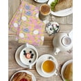 thumbnail image 4 of Easter Bunny Kitchen Dish Towels for Drying Dishes Set of 4, Colorful Eggs Spring Leaves Daisy Yellow Pink Plaid Waffle Weave Microfiber Hand Tea Bathroom Towels Quick Dry & Absorbent Towel 15.7x23.6, 4 of 7