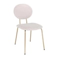 thumbnail image 1 of Jolene Dining Chair with metal legs in gold finish, 1 of 3