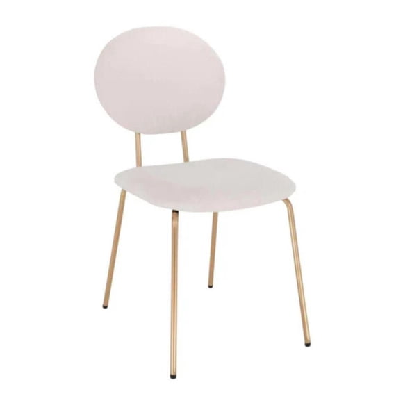 Jolene Dining Chair with metal legs in gold finish