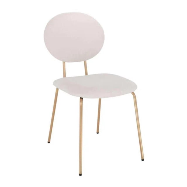 Jolene Dining Chair with metal legs in gold finish