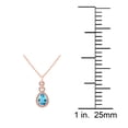 thumbnail image 4 of 2.00 Carat Pear Shape Gemstone & Diamond Pendant In 10K Rose White & Yellow Gold, 4 of 4