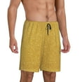thumbnail image 2 of Easygdp Gold Shiny Men's Short Pajama Pants, Sleep Shorts, Household Pants, Casual Pants with Pockets - Medium, 2 of 9