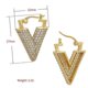 thumbnail image 3 of Pendientes colgantes de esmalte color caramelo con forma de V estereopscópica y diseño geométrico, SHED248-Rojo, 3 of 5