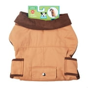 Angle View: Fetchwear Twill Dog Jacket, Light Brown, (Medium)