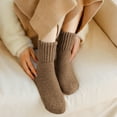 thumbnail image 2 of ZJXFGS sleep socks for women,womens winter socks,sweater socks,thermal socks for women,wool socks for women,wool socks for women winter,snow socks, Brown, One Size, 2 of 4