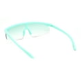 thumbnail image 4 of Kids Child Size Trendy Flat Top Shield Plastic Sport Sunglasses Mint, 4 of 4