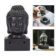 thumbnail image 3 of Quemador de con cabeza de Buda, incensario portátil con tapa, adorno de horno, humo para decoración para hogar, oficina, meditación, mayimx quemador de incienso, 3 of 9