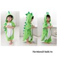 thumbnail image 1 of Baby Bath Towel Cotton Skin Friendly Good Water Absorption Dinosaur Style Unisex Kid Hooded Bathrobe Green 70x140/27.6x55.1in, 1 of 1