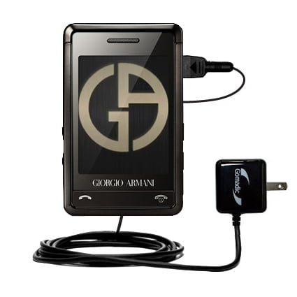 Gomadic Intelligent Compact AC Home Wall Charger suitable for the Samsung  Giorgio Armani - High output power with a convenient, foldable plug design  - 