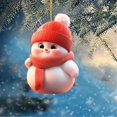 thumbnail image 1 of WRXMIJNHGSA Hangs Under $5 Valentine's Day 2D Flat Acrylic Car Rearview Pendant Cute Snowman Backpack Pendant, 1 of 6