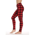 thumbnail image 2 of Just Love Ugly Christmas Holiday Leggings (Buffalo Plaid, 3X), 2 of 3