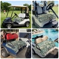 thumbnail image 6 of Golf Cart Seat Covers for 2 Seater,Flower Green Soft Microfiber Cart Seat Towel Blanket,Botanical Garden Florals Modern Art Absorbent Breathable Non Slip Bench Seats Protector for Golf Course 51"x31", 6 of 9
