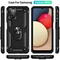 thumbnail image 5 of for Galaxy A03S Case, Samsung A03S Case with HD Screen Protector, Military-Grade Ring Holder Stand Car Mount 15ft Drop Tested Shockproof Cover Phone Case for Samsung Galaxy A03S, Black, 5 of 15