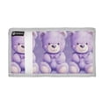 thumbnail image 2 of JIALIOU Nylon Trifold Card Wallet with ID Window Zipper Pocket for Men Women Teen Purple Bear with Star Heart, 2 of 7