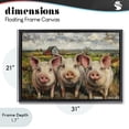thumbnail image 4 of Stupell Industries Rustic Lodge Classic Barnyard Pigs in Countryside Black Floating Frame Canvas Art, 31 x 21, by Petals Prints Design, 4 of 8