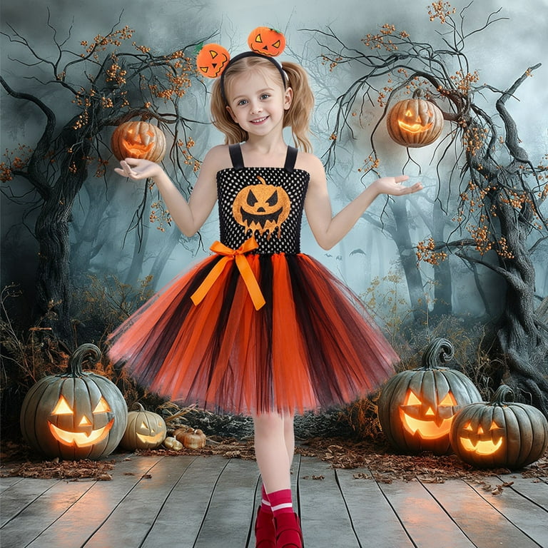 Pumpkin Dress with Headband for Kids Pumpkin Dress with Headband for Kids