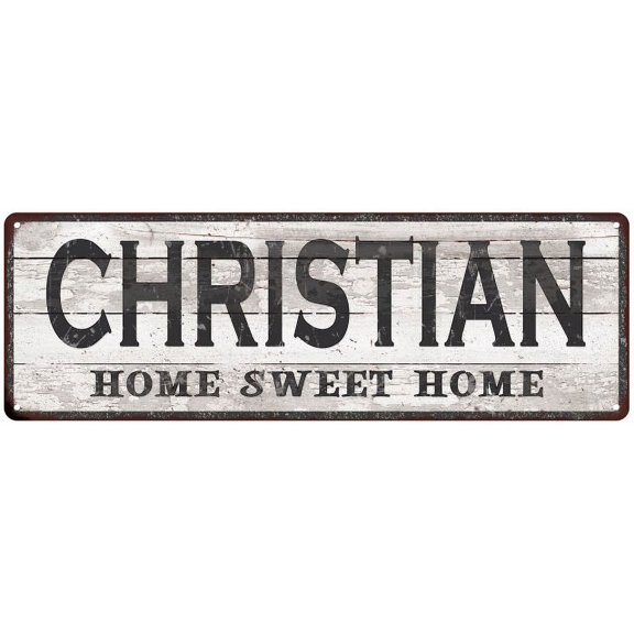 CHRISTIAN Home Sweet Home Country Look 6x18 Metal Sign 106180045955