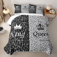 thumbnail image 2 of Erosebridal Fashion Leopard Print Twin Quilt Set for Girls, Princess Crown Twin Coverlet Set, 2 Pieces, 2 of 7